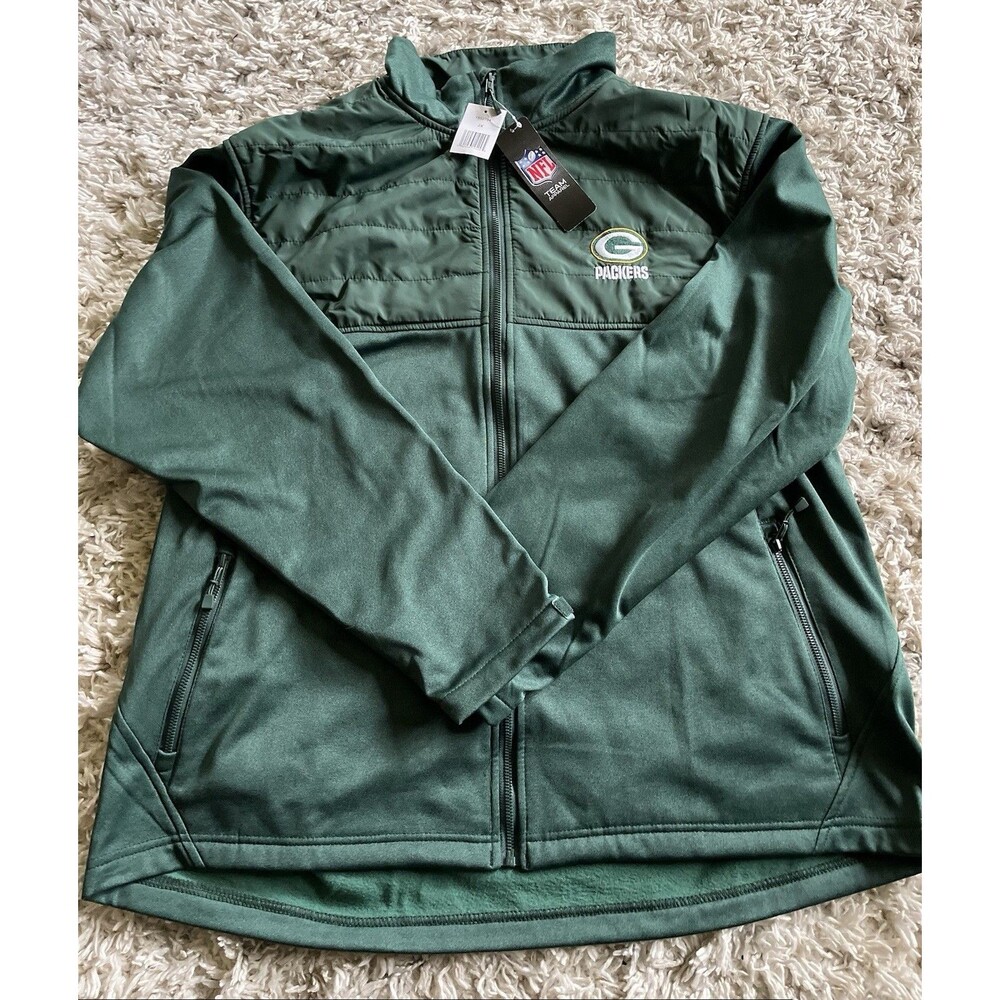 Packers NWT Full Zip Up Fleece Coat Green Men’s XXL Green Bay Packers